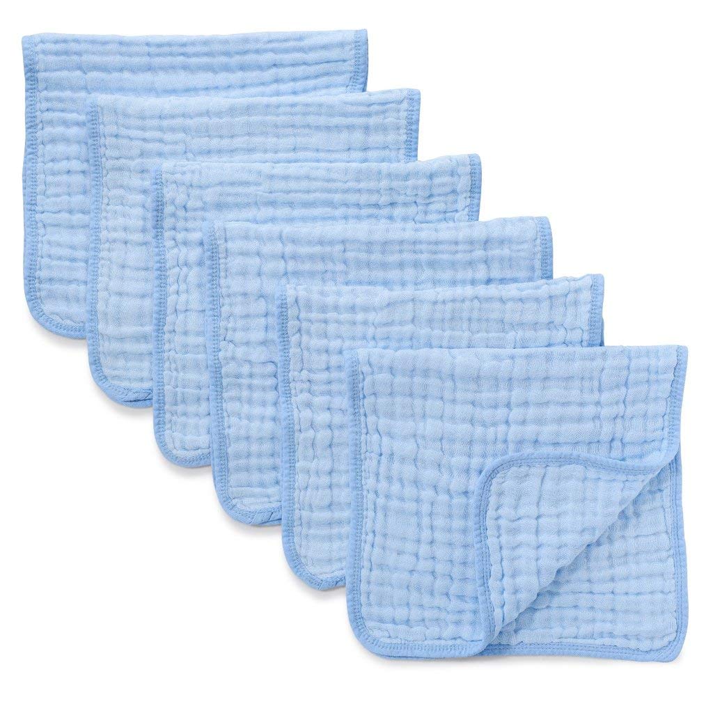 Muslin Burp Cloths 6 Pack Large  100% Cotton Hand Washcloths – Kataidian